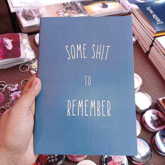 Shit to remember quirky plain A5 notebook