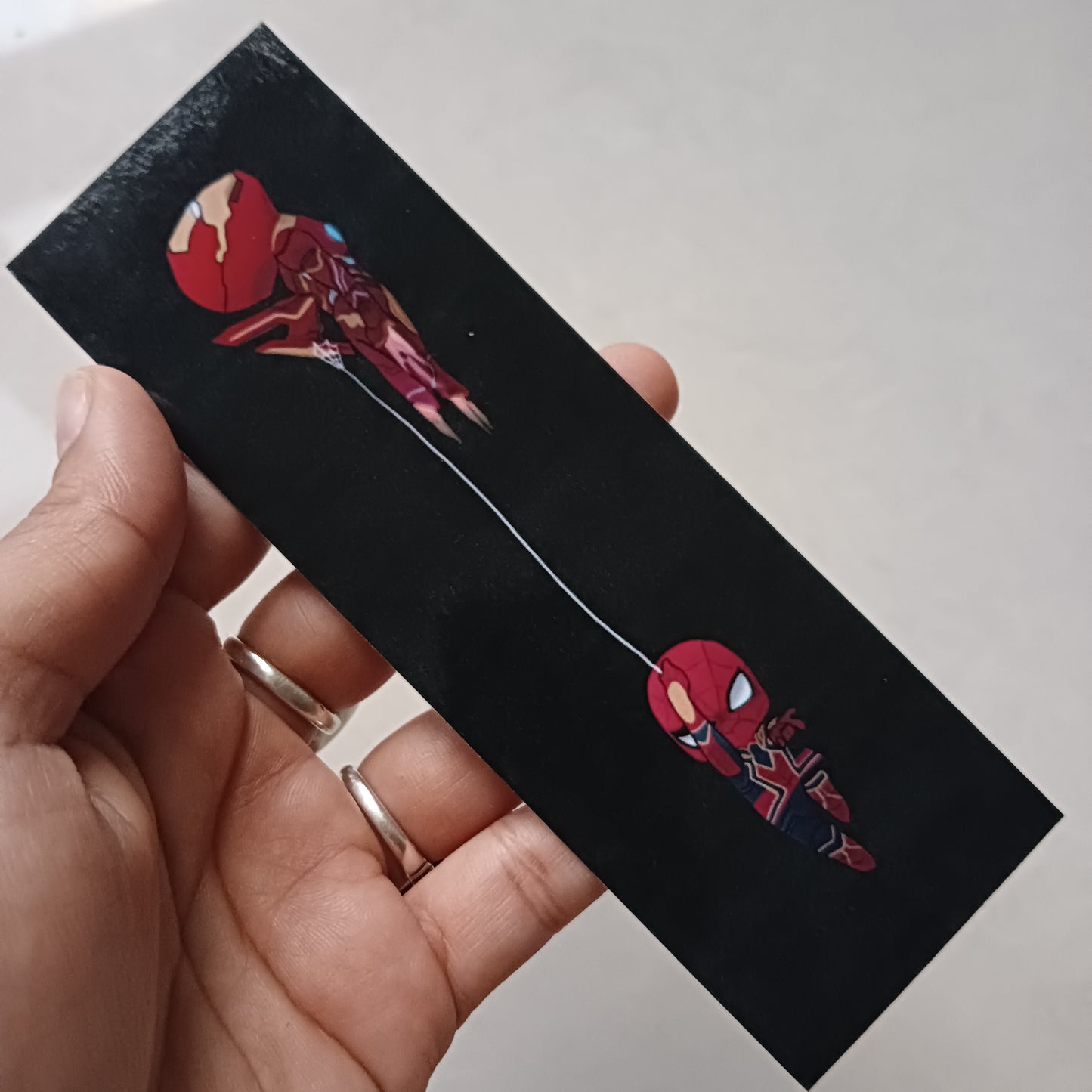 Spiderman and Ironman bookmark