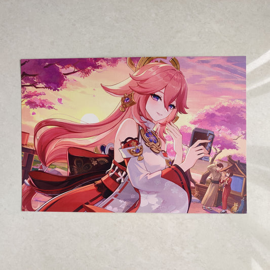 Yae Miko wall poster