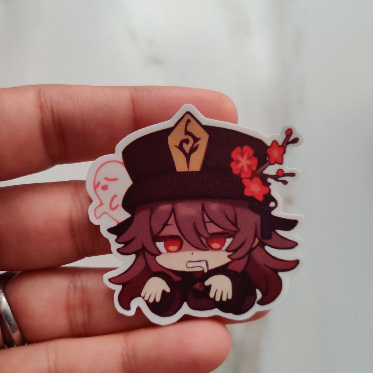 Hu Tao die-cut sticker