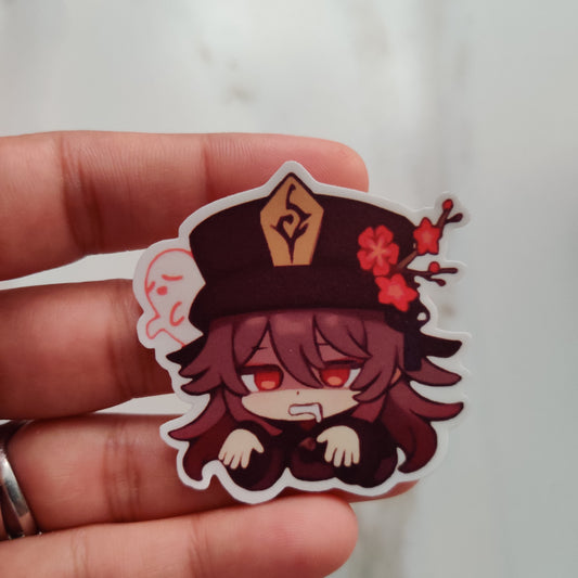 Hu Tao die-cut sticker