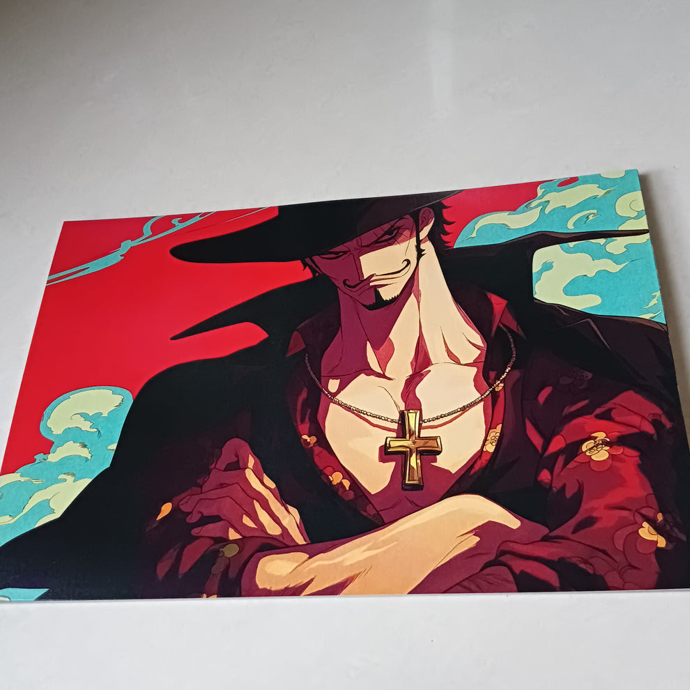 Mihawk One Piece wall poster | Style 1 – Dipped in Doodles