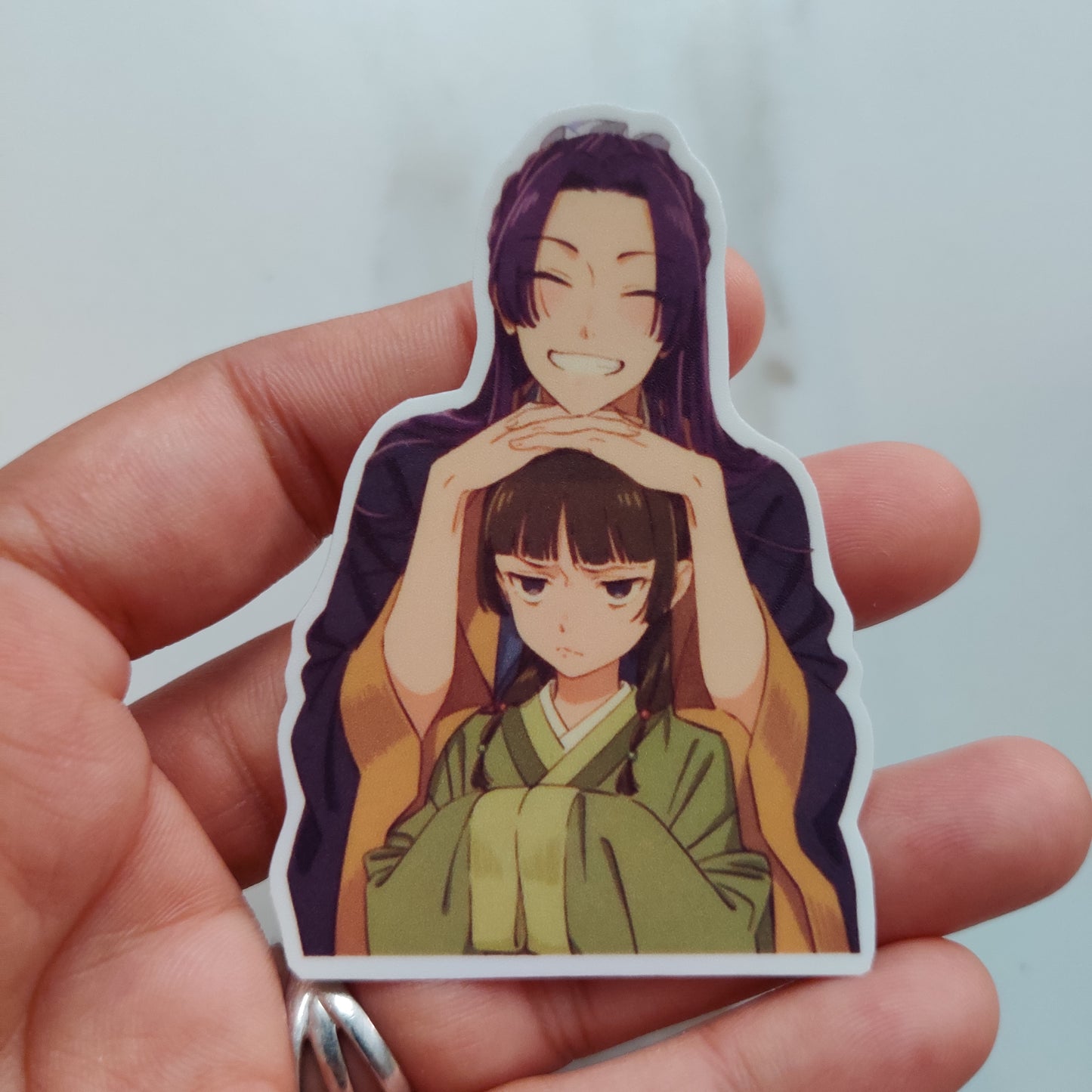 Jinshi and maomao die-cut sticker