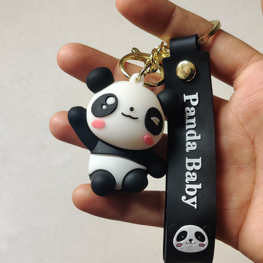 Panda Rubber keychain