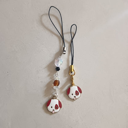 (Black) Puppy Face Enamel Charm