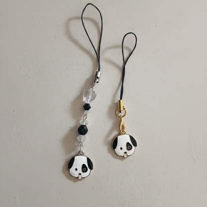 (Black) Puppy Face Enamel Charm