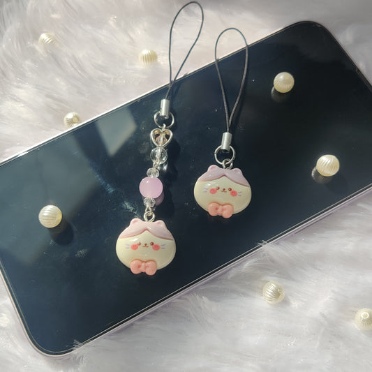 Cat face 3D charm (flat back)