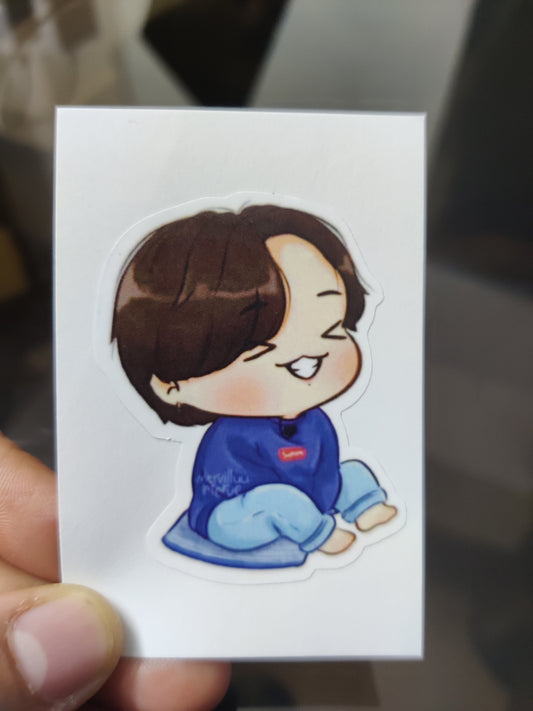 Cute Happy Jungkook die-cut sticker