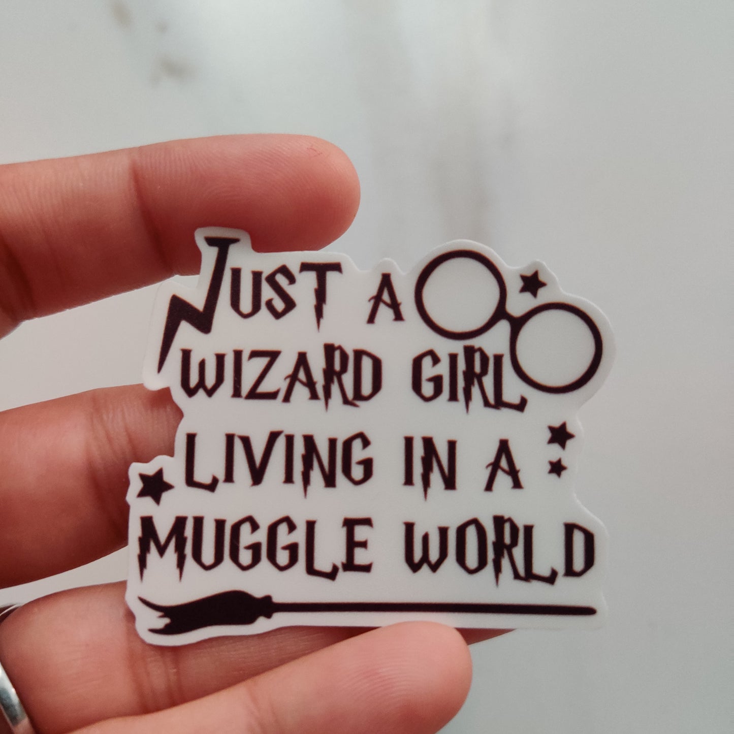 Just a wizard die-cut sticker