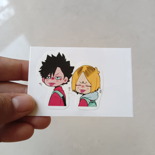 Kenma and Kuroo Haikyuu die-cut sticker