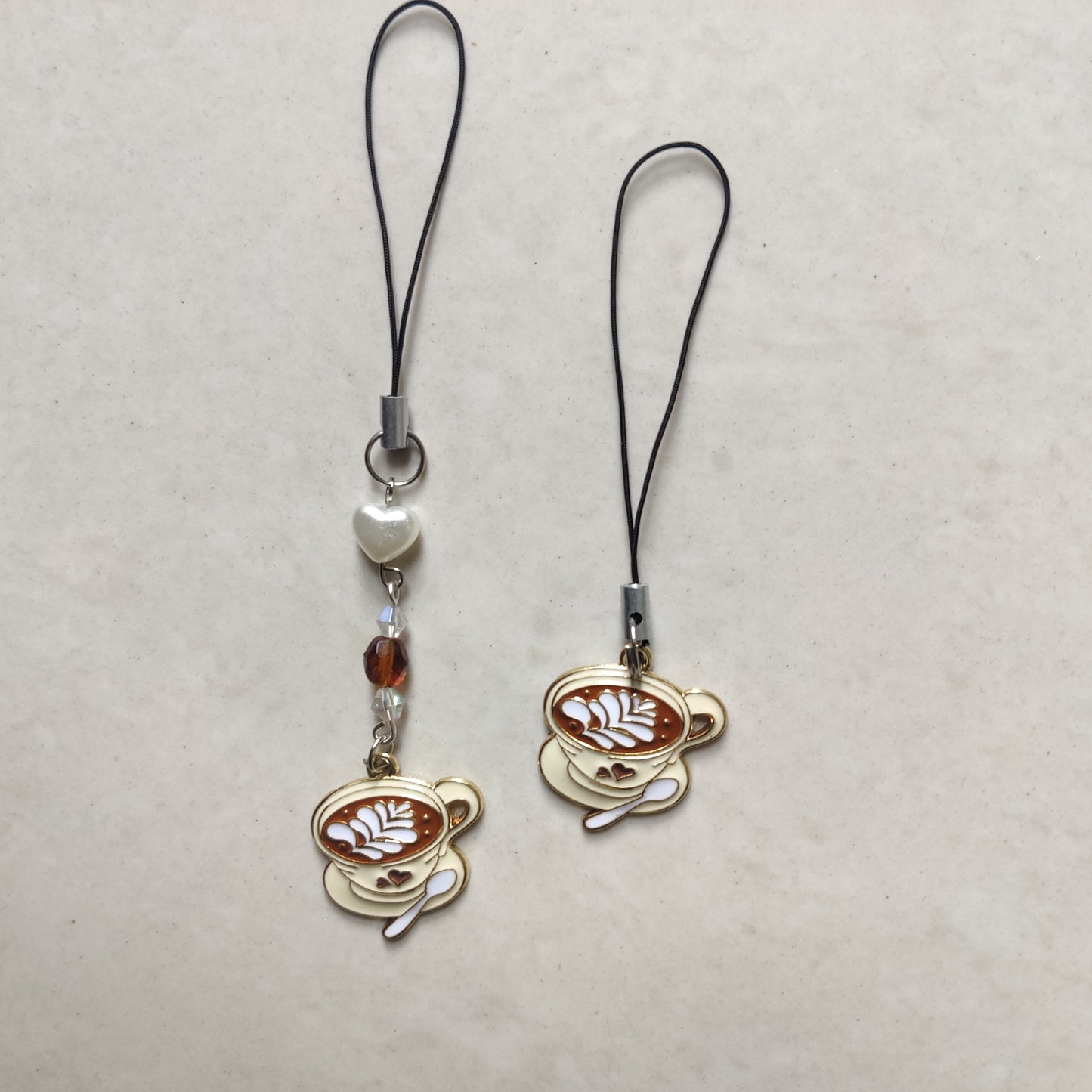 Cappuccino Enamel Charm