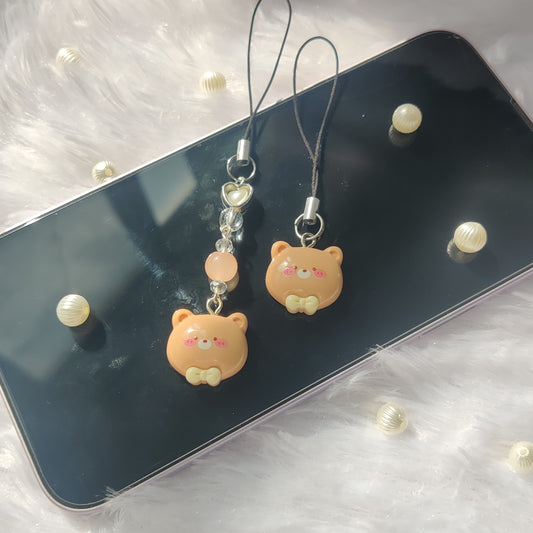 Bear face 3D charm (flat back)