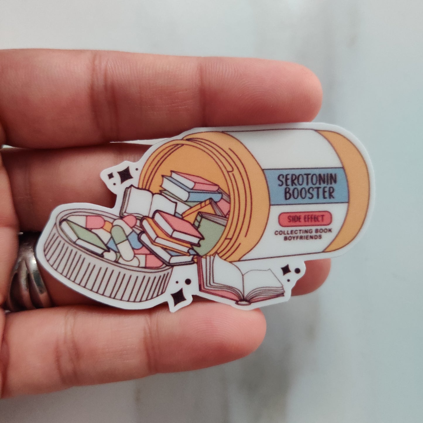 Serotonin booster die-cut sticker