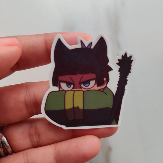 Angry Maomao die-cut sticker