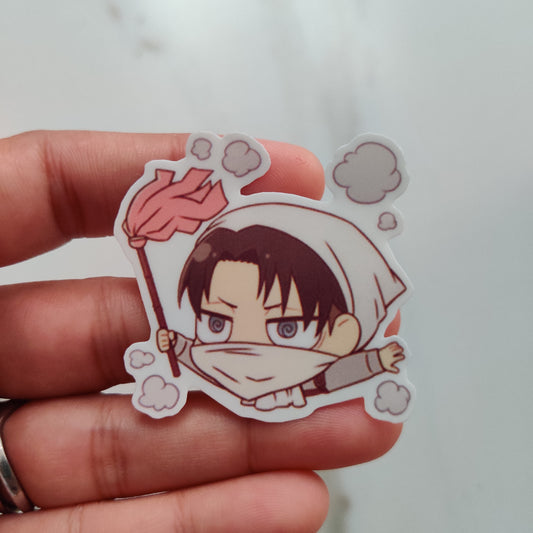 Levi cleaning die-cut sticker