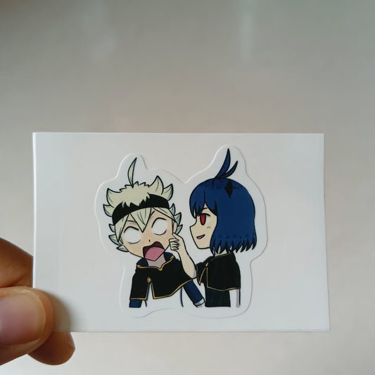 Asta and Nero Black Clover die-cut sticker