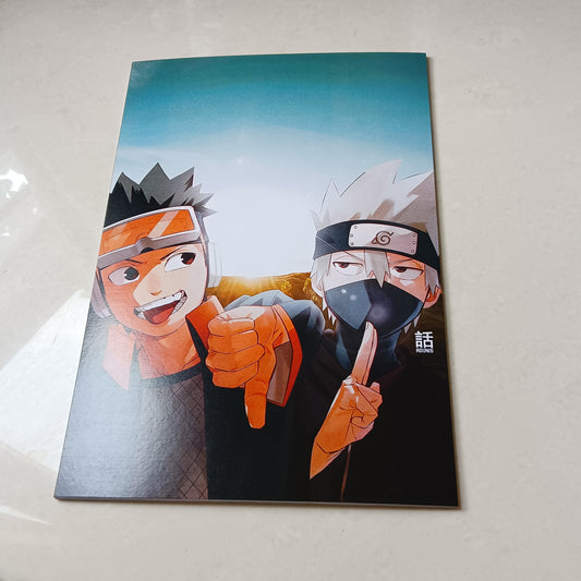 Obito and Kakashi as kids wall poster