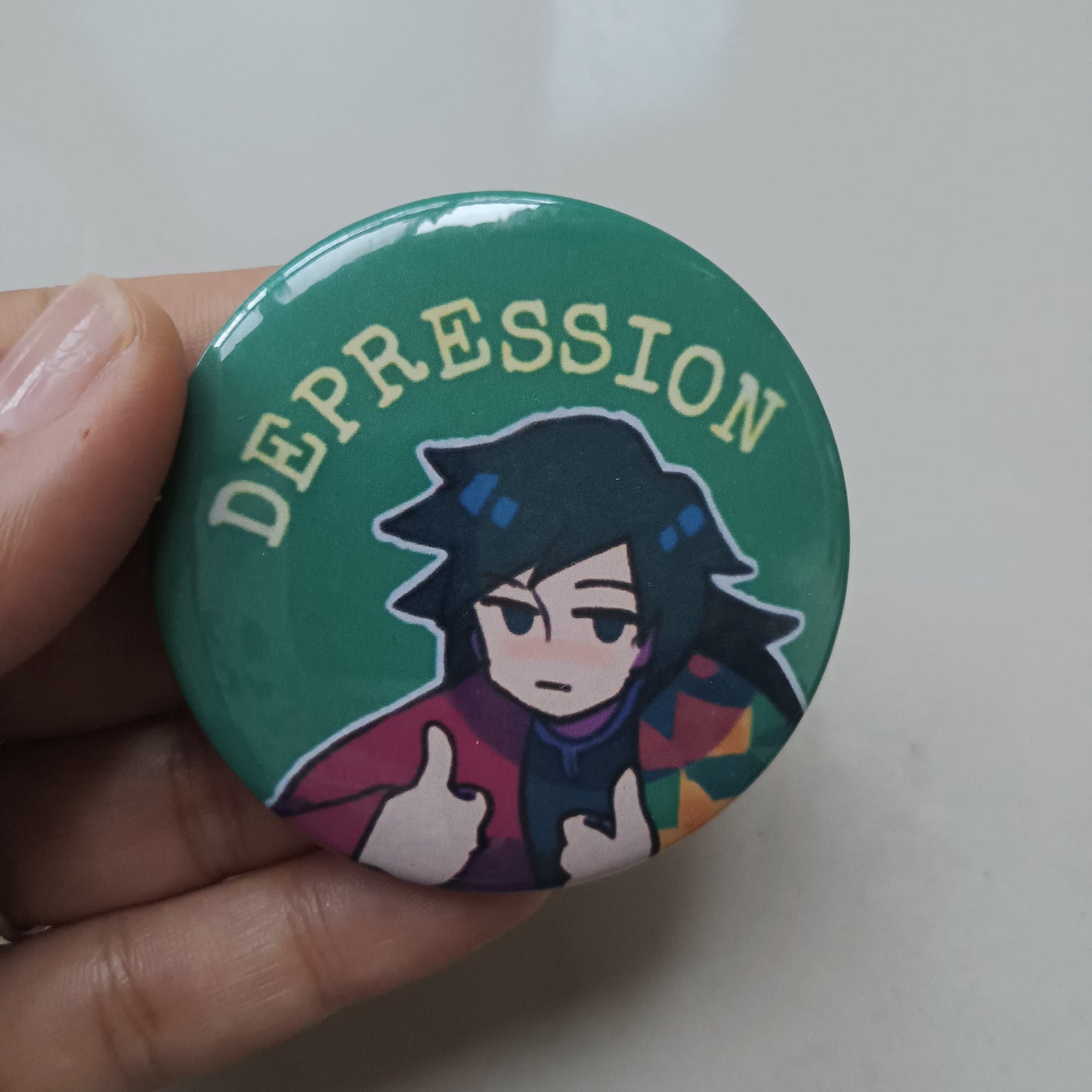 Giyu with Depression Badge