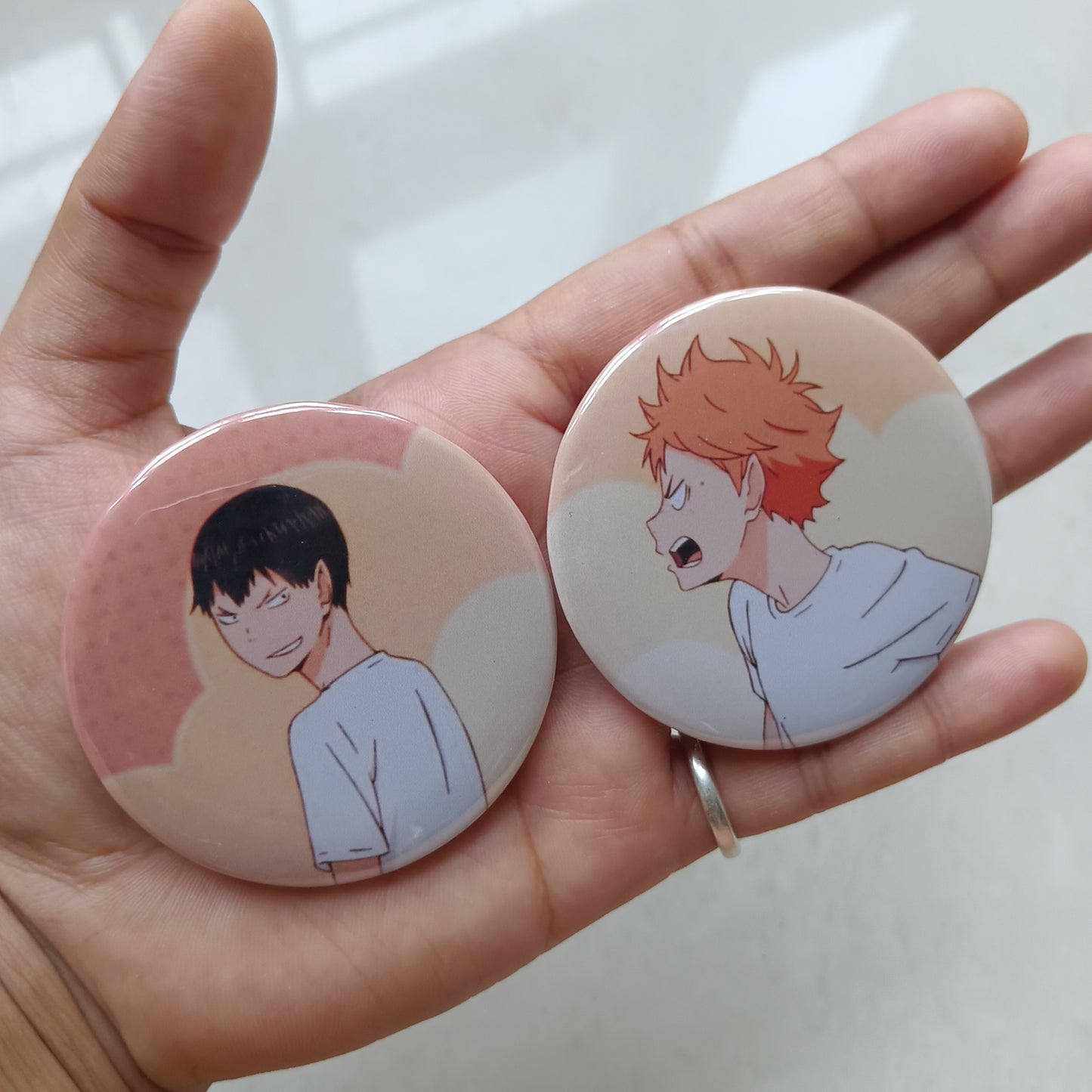 Hinata and Kageyama Matching Badges