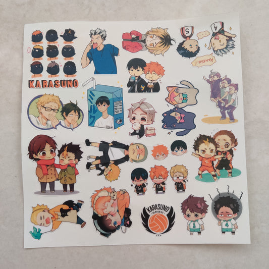 Haikyuu die-cut sticker sheet
