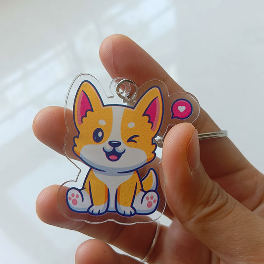 Lovely Doggo acrylic keychain