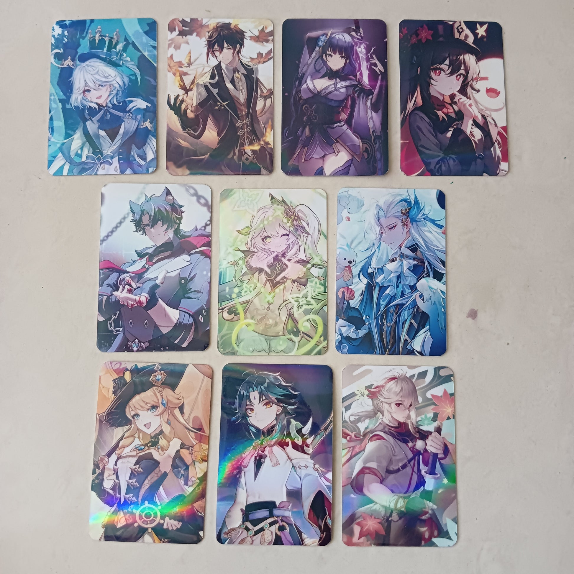 Genshin Impact Holographic Cards Dipped in Doodles Genshin Impact Holographic Cards Dipped in Doodles