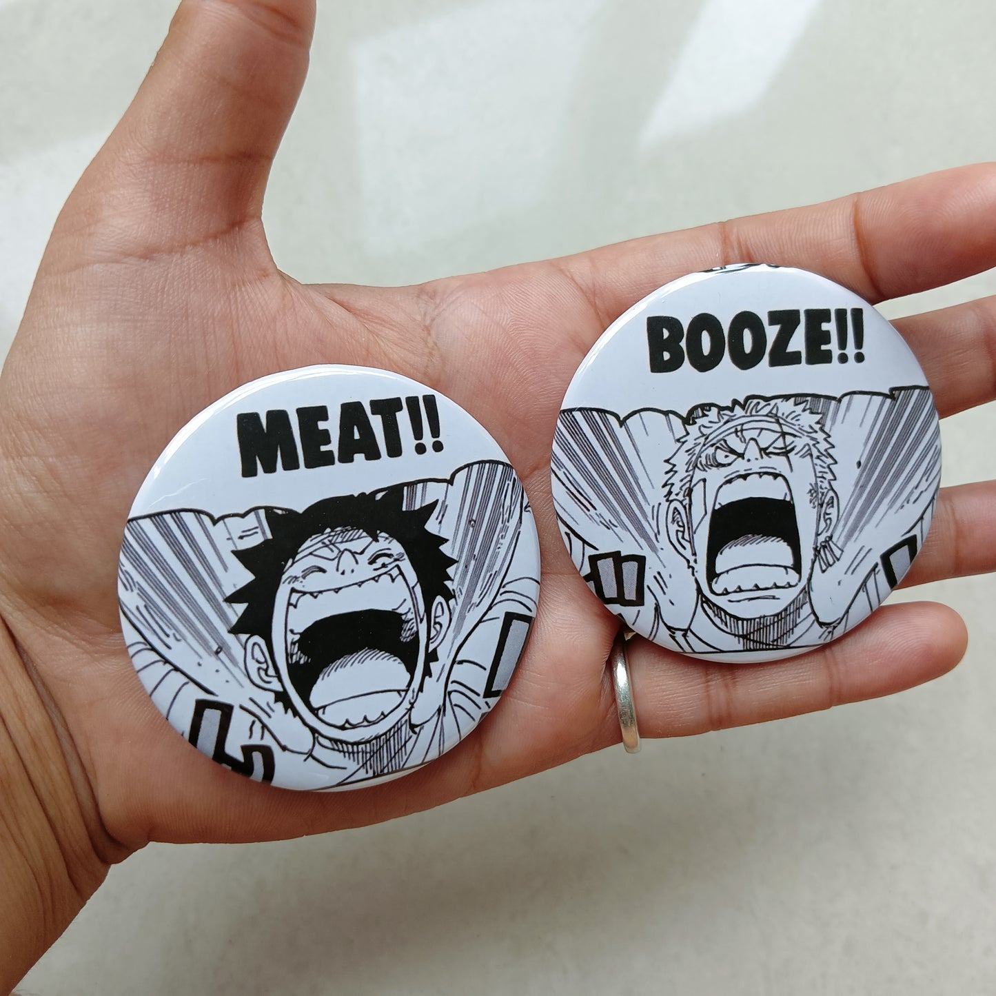 After Fights Luffy and Zoro Matching Badges