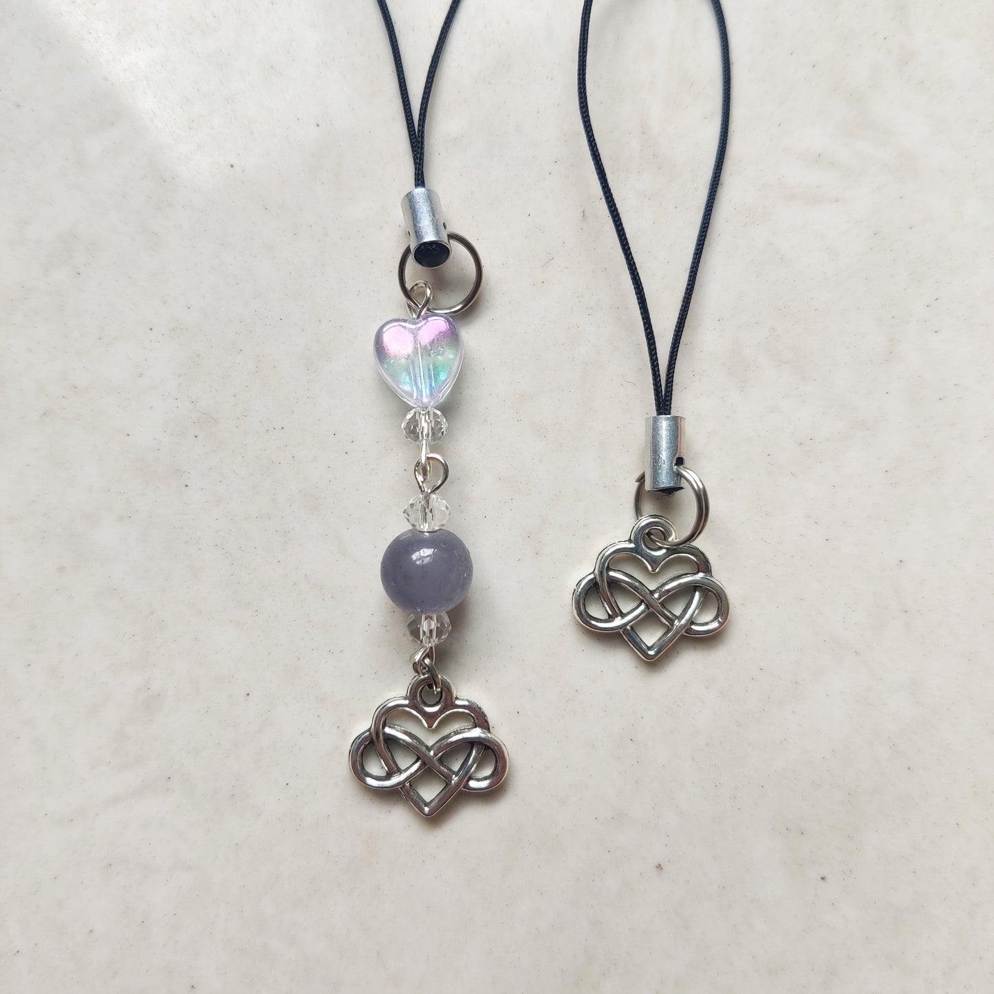 Heart infinity metal Charm