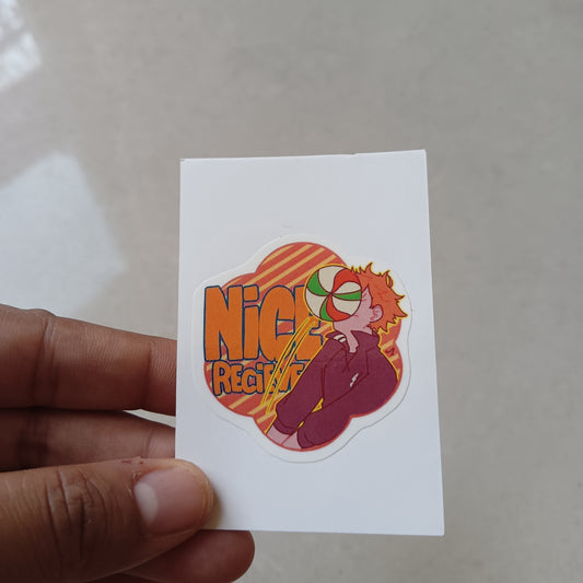 Hinata Receive Haikyuu die-cut sticker