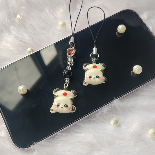 Panda upside down 3D charm (flat back)