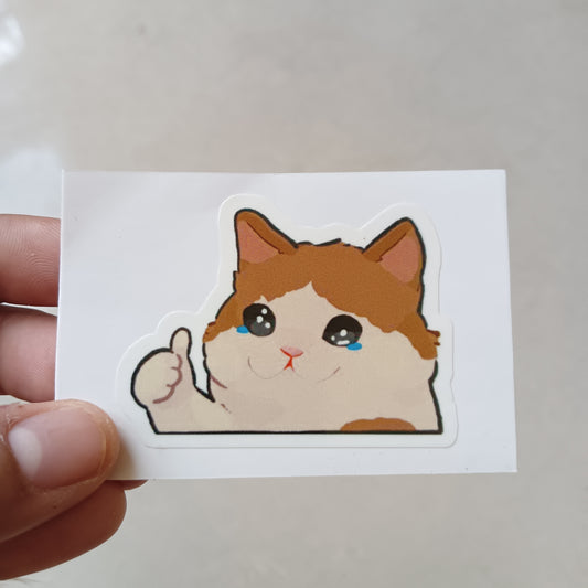 All Good Cat die-cut sticker