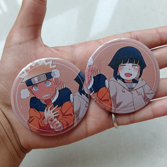 Naruto and Hinata Matching Badges