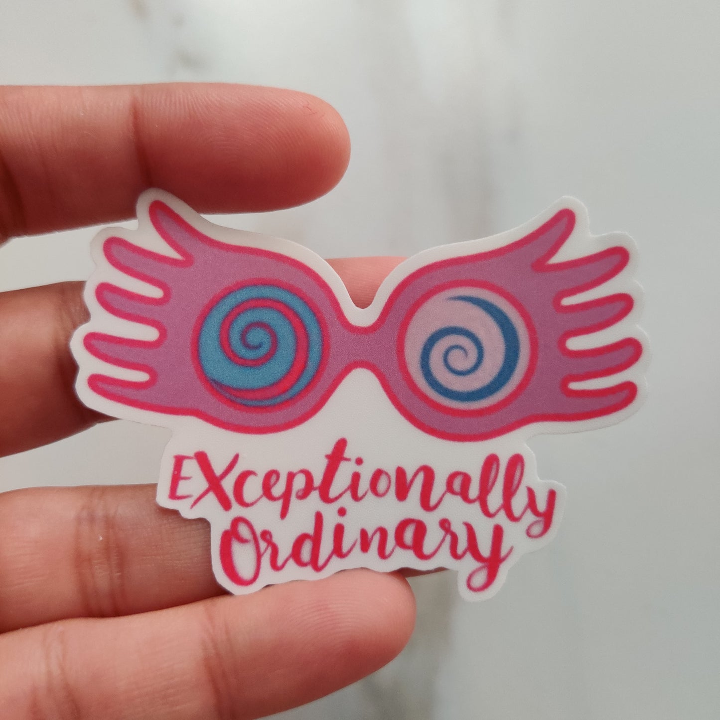 Exceptionally ordinary die-cut sticker