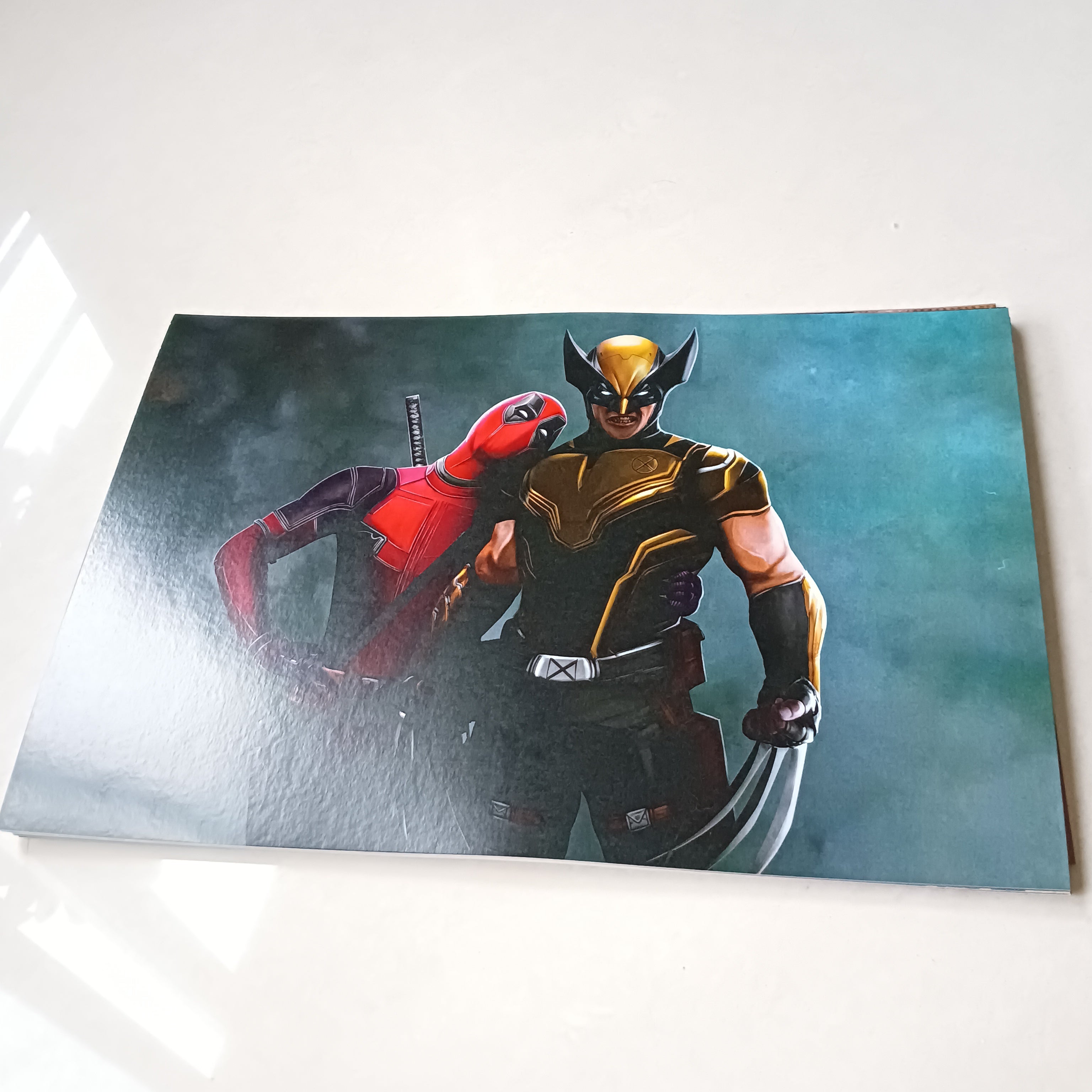 Wolverine And Deadpool Wall Poster Style 2 Dipped In Doodles wolverine-and-deadpool-wall-poster-style-2-dipped-in-doodles