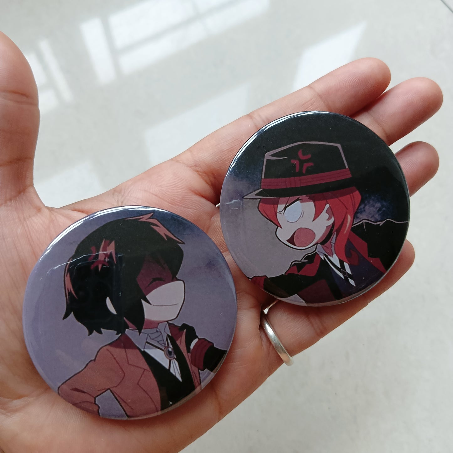 Dazai and Chuya Matching Badges