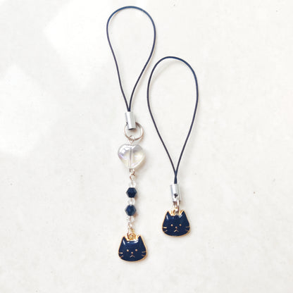 Cat Face Enamel Charm