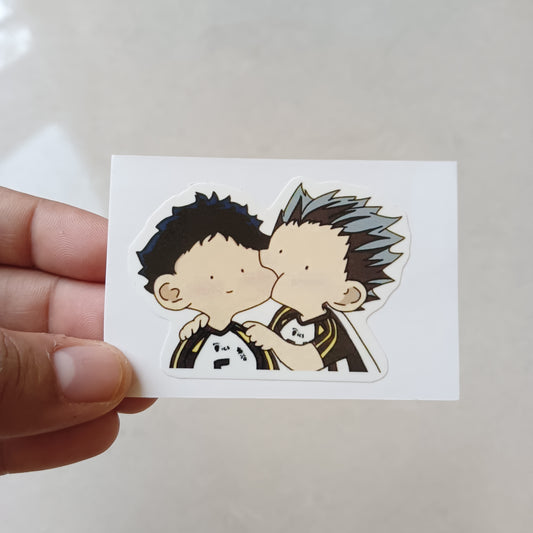 Bokuto and Akaashi Haikyuu die-cut sticker