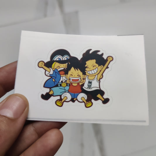 Luffy Ace Sabo die-cut sticker