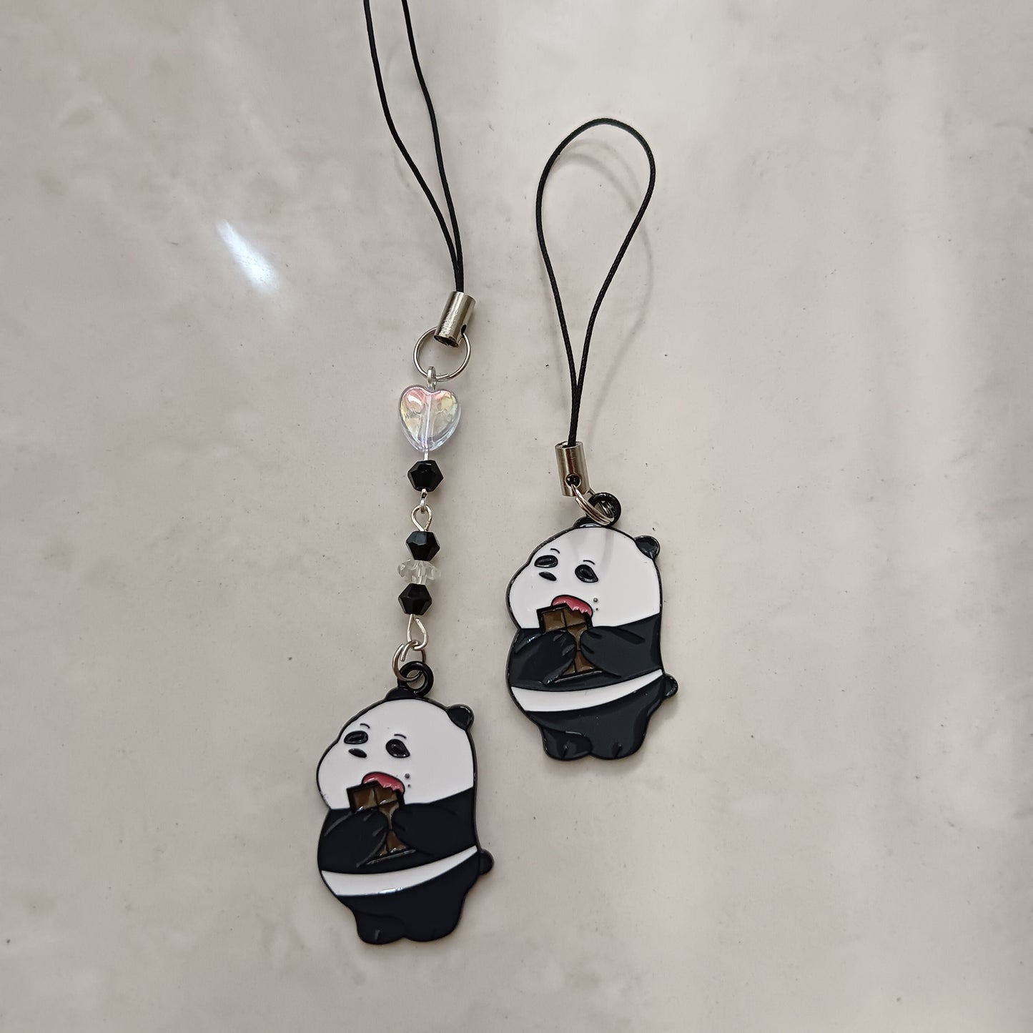 Panda Eating Enamel Charm