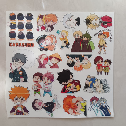 Haikyuu die-cut sticker sheet