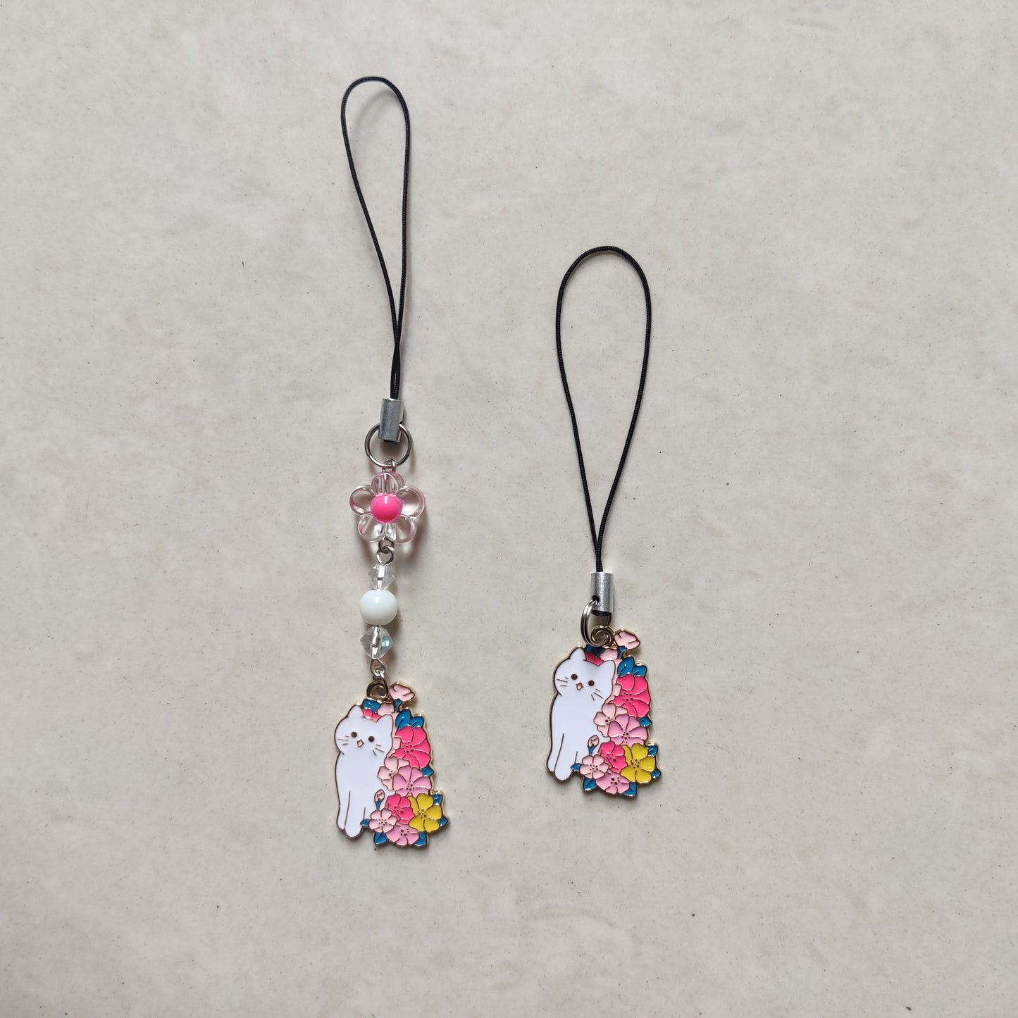 Flower Cat Enamel Charm