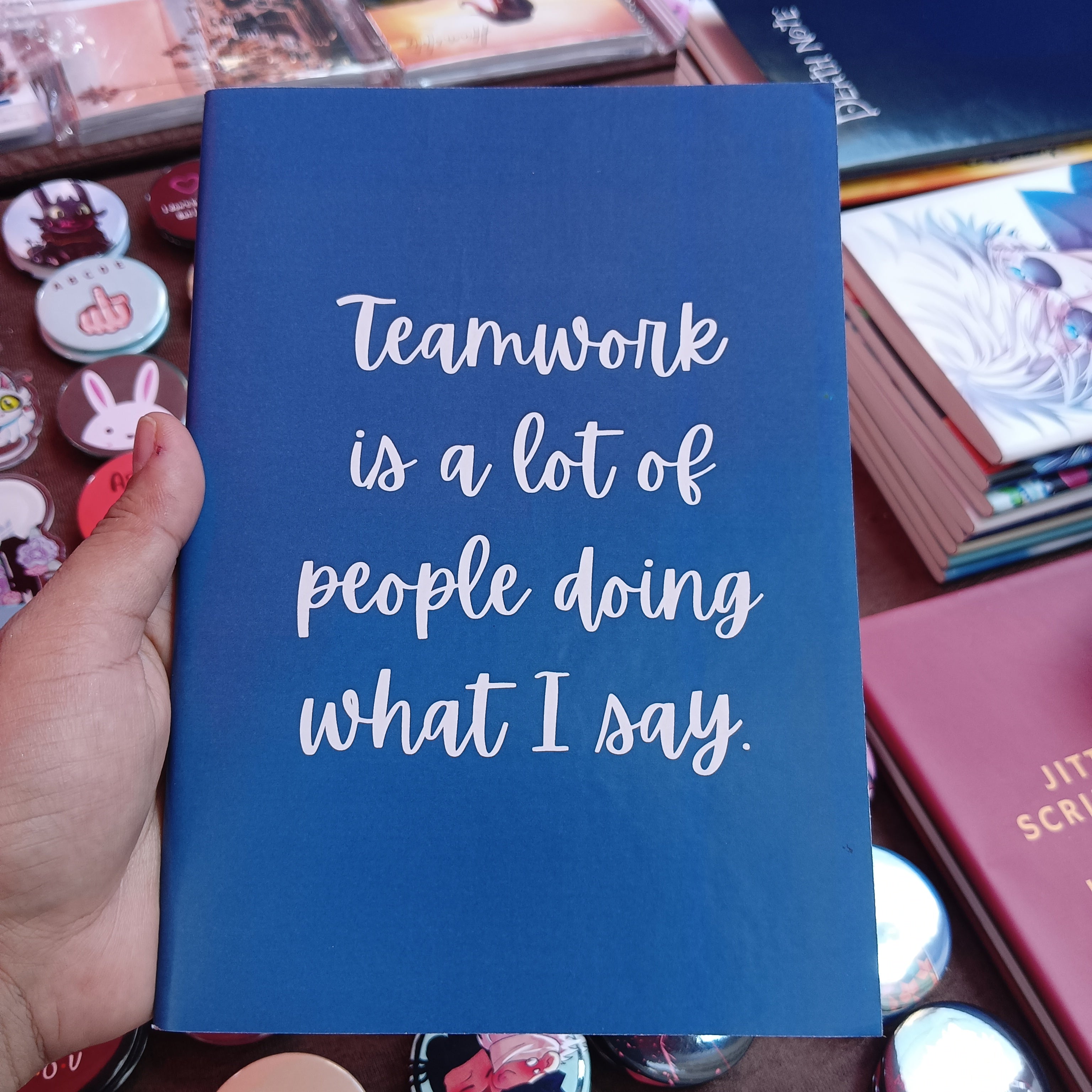 Teamwork quirky plain A5 notebook – Dipped in Doodles