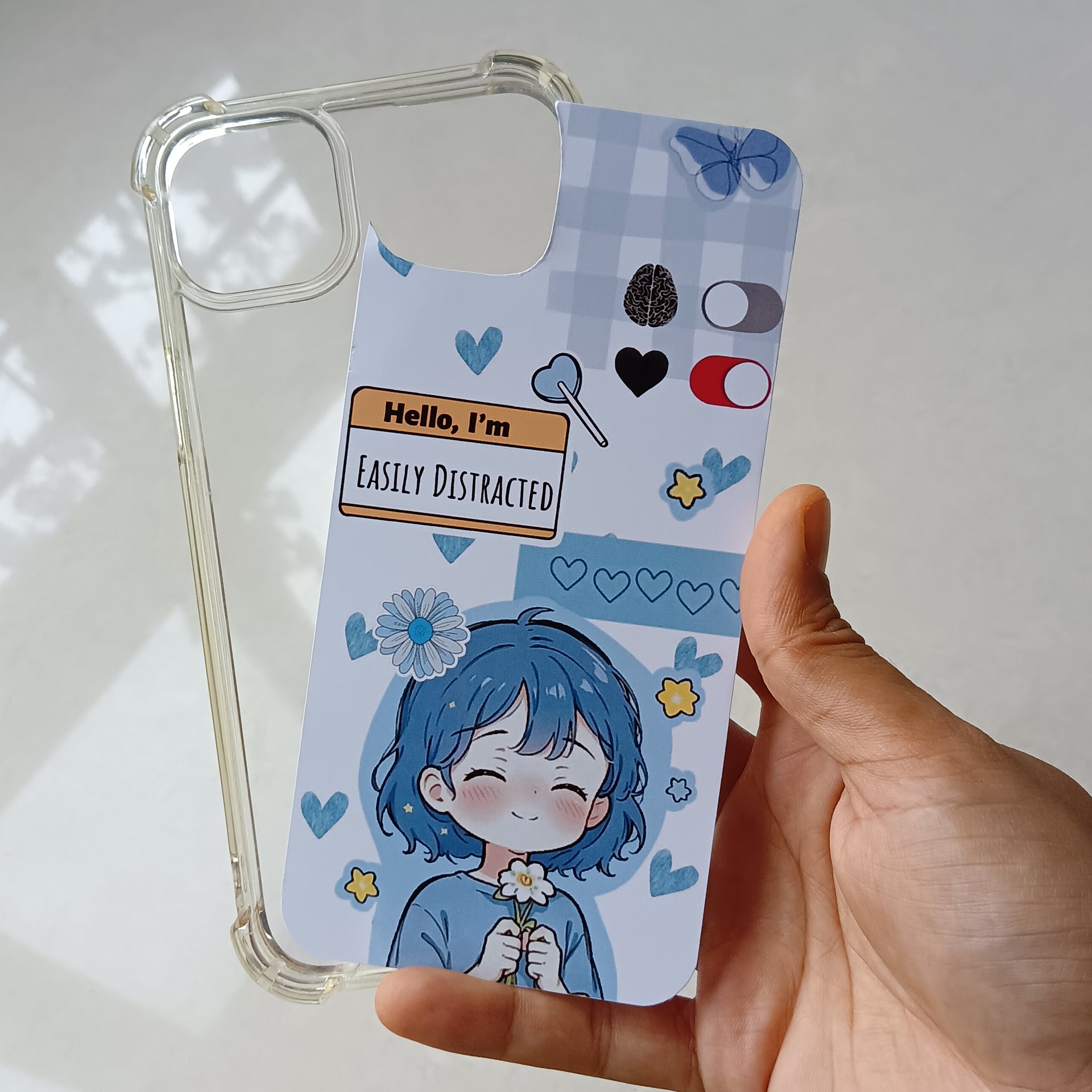 Mobile Cover Decoration For Girls Cute Girl Blue Aesthetic Mobile