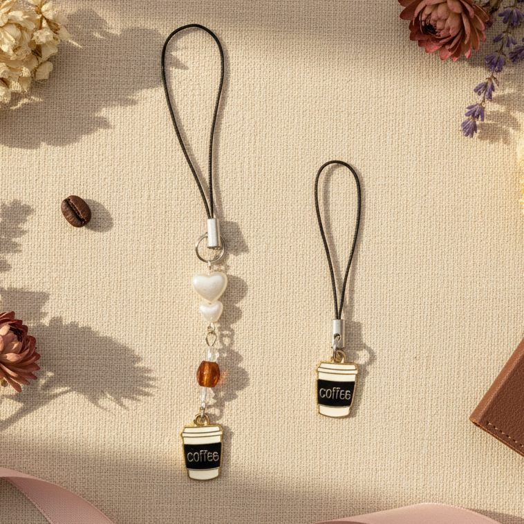 Coffee Enamel Charm