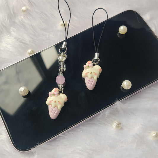 Rabbit in cone 3D charm (flat back)