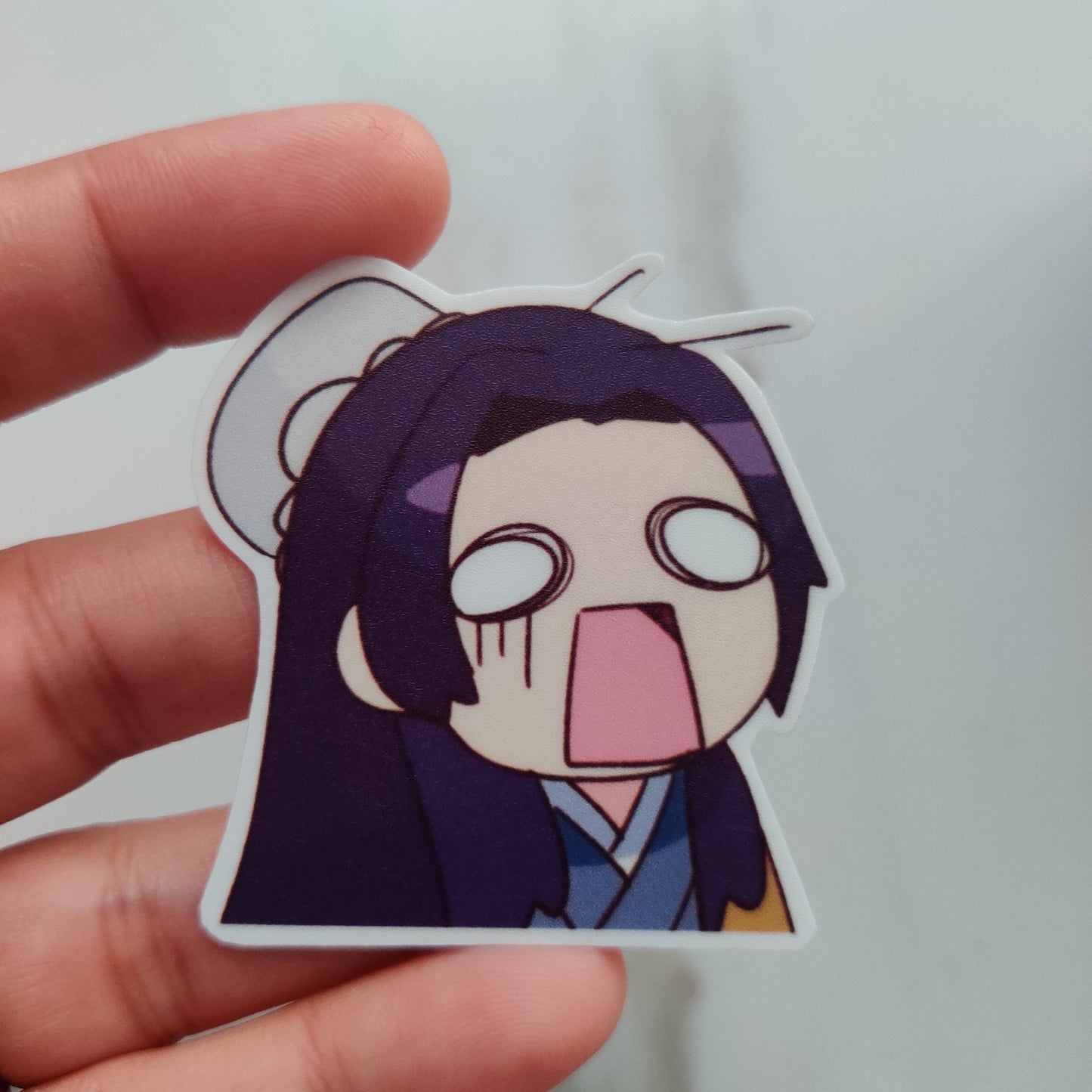 Shocked Jinshi die-cut sticker
