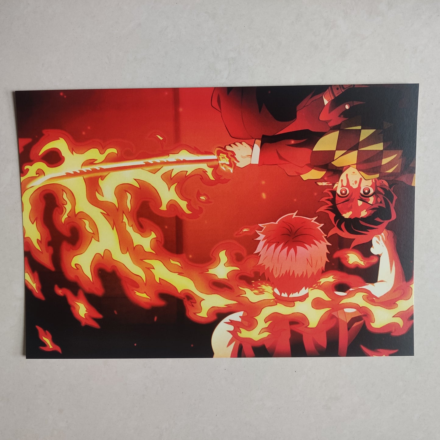 Akaza vs Tanjiro Demon Slayer Infinity Arc wall poster