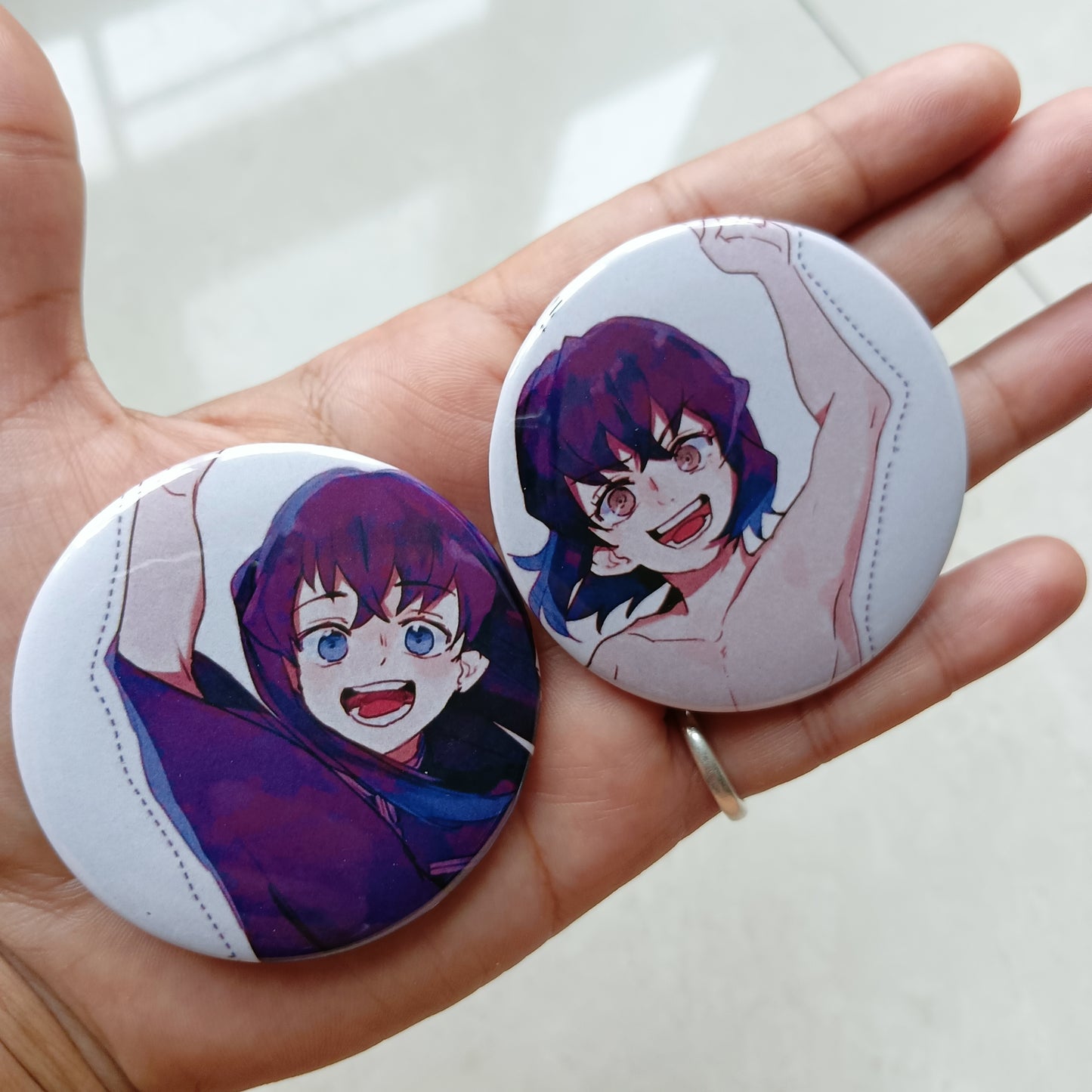 Inosuke and Muichiro Matching Badges