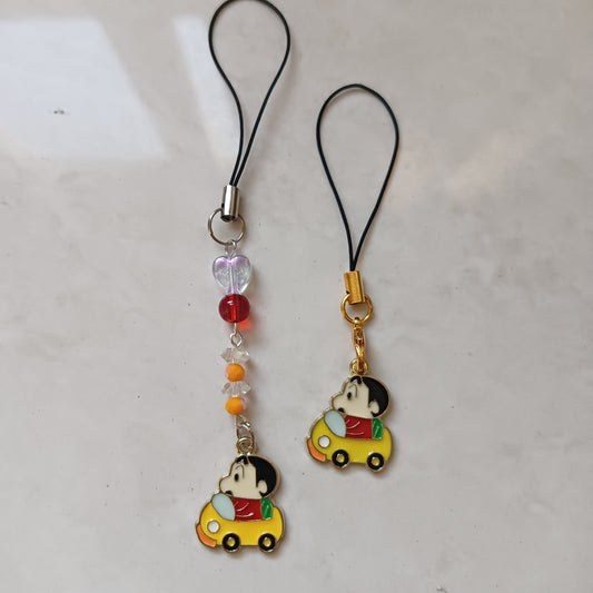 Shinchan in car Enamel Charm