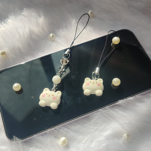 Cat face 3D charm (flat back)